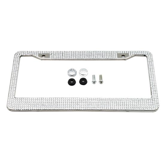 Стразы из нержавеющей стали, блестящие автомобильные рамки номерного знака, крышка тега