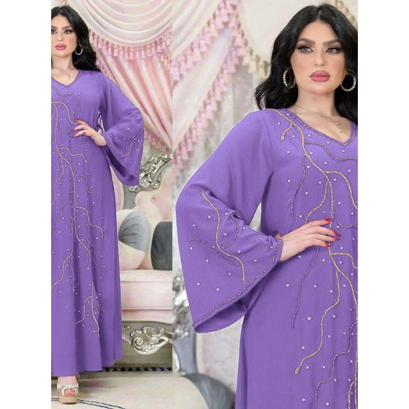 Middle East Dress Indonesian Ethnic Style Dress Hot Drilling