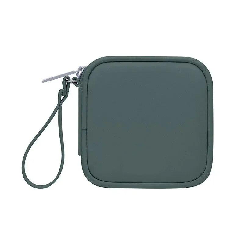 Girls Sanitary Napkin Pad Pouch PU Leather Tampon Storage Bag Portable Makeup Lipstick Key Earphone Data Cables Travel Organizer