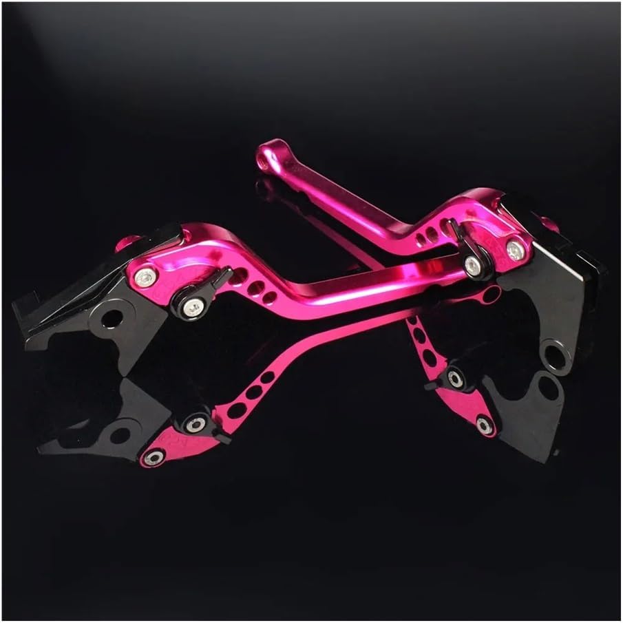 for YA&MAHA YZF R1 YZF-R1 2004-2008 / R6 YZFR6 2005-2016 Adjustable Motorcycle Brake Clutch Levers Accessories(Pink 147mm)