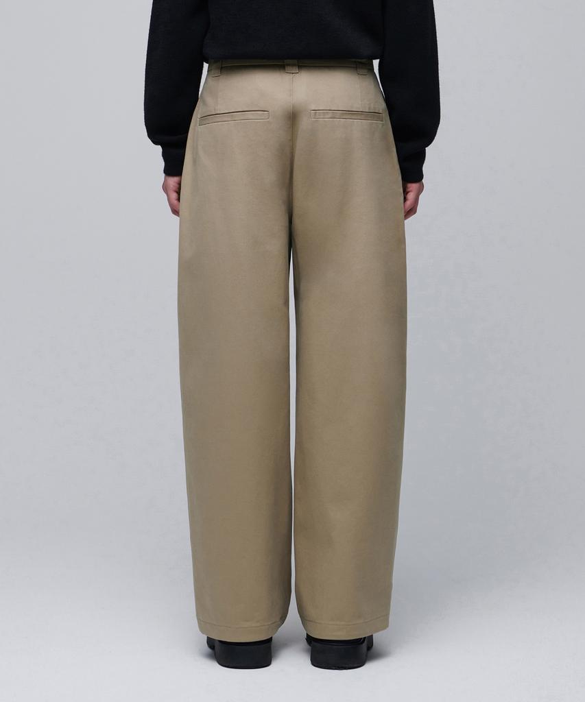 MUSINSA STANDARD Curved Wide Chino Pants [Beige]