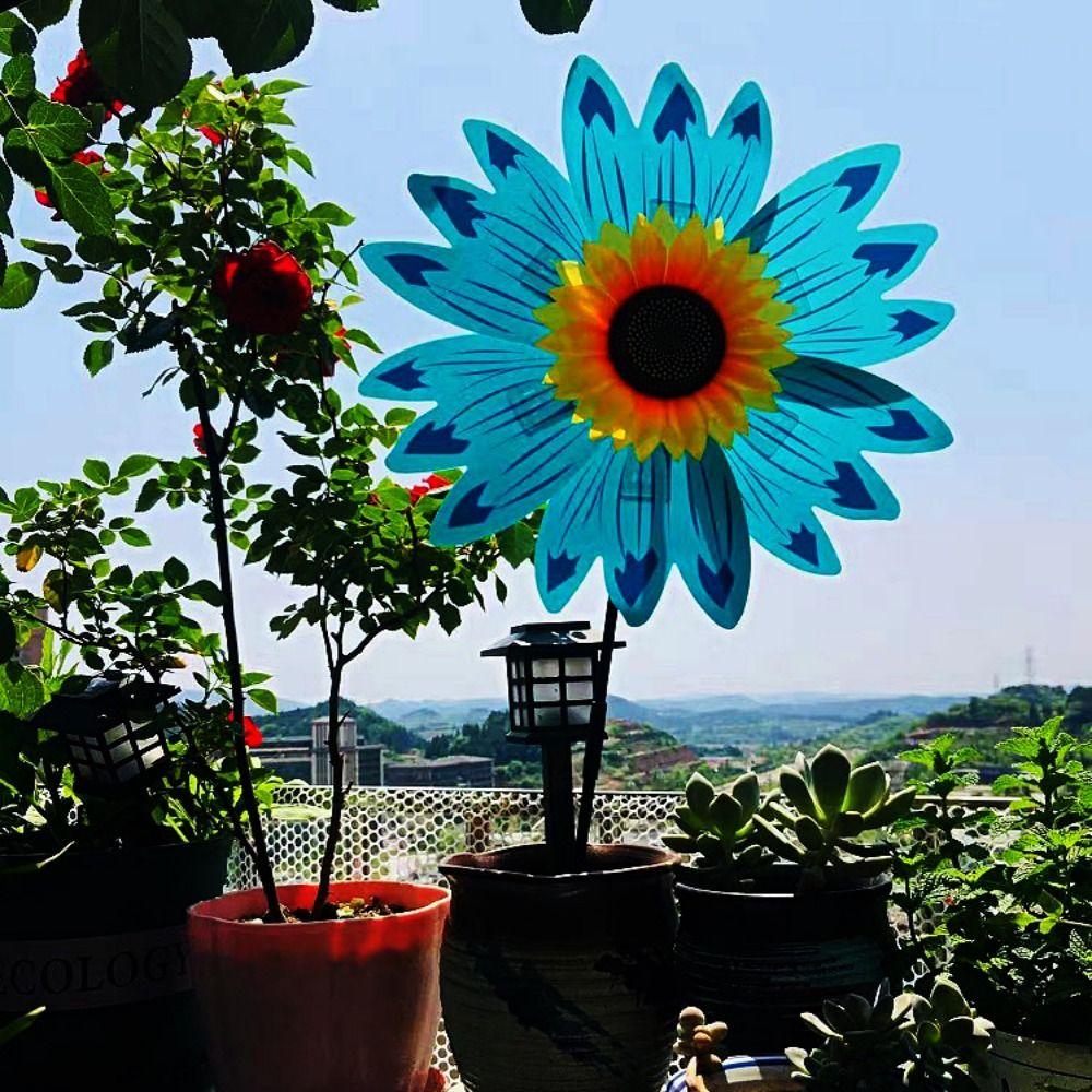 Multistyles Sunflower Windmill Garden Yard Wind Spinner Outdoor Party Picnic Decor