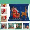 Vibrant Multicolor Christmas Santa Claus Cushion Cover Pillow Case For Stylish Car Decor