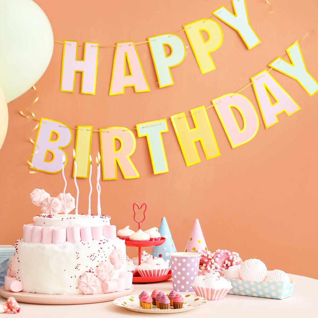 Баннер на день рождения, украшения на день рождения, картонная вывеска на день рождения для декора, фон, фестивальные украшения для вечеринки, 16 футов