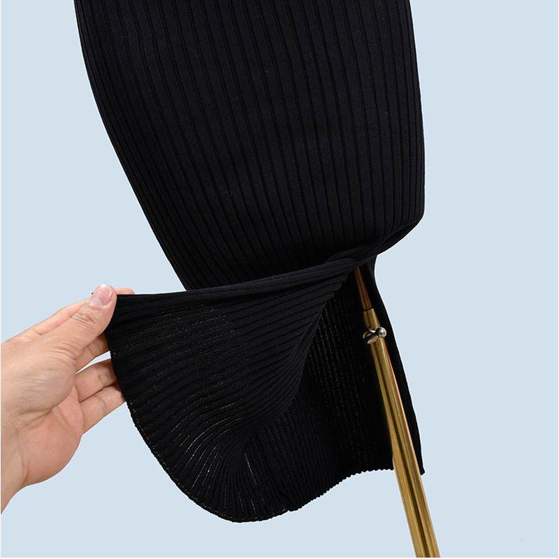 Knitting Camisole Dress Women's Summer V Neck Backless Slit Inner Wear Base Hip-Wrapped Sweater Skirt