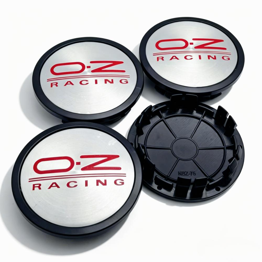 4pcs OZ Racing Logo Emblem Car Wheel Center Caps 75MM Clips 65MM Rim Hubcaps Dust Cover O.Z Badge HXFG67 Wheels Hub Cap Car Accessories