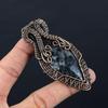 Larvikite Gemstone Pure Copper Wire Wrapped Handmade Pendant Jewelry For Her