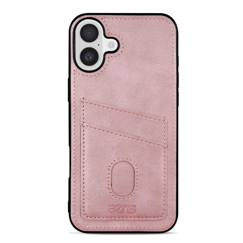 Деловой кожаный чехол с мягким краем для iPhone 16E 15 Pro Max 14 Pro 13 12 11, однотонный, ударопрочный, тонкий, жесткий, задняя крышка из поликарбоната