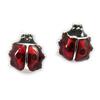 [G9025] - BO Silver 'Ladybug' Red Black