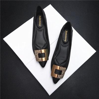 Модная белая женская летняя обувь, черные туфли для женщин 2024 года, офисная обувь с острым носком, весна, подлинная Mark Young Beau Today Non Slip E