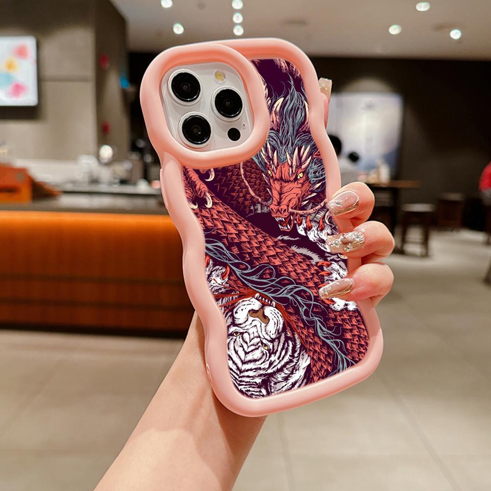 Чехлы для телефонов Ae77 Dragon Design Art защитные для Samsung S24 Plus S23 Ultra A14 A55 A05s A06 Honor X9b Motorola OnePlus Big Wave TPU задняя крышка