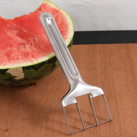 Арбузный резак слайсер из нержавеющей стали, инструмент двойного назначения для нарезки фруктов, арбуза, манго, дыни, ананаса, многофункциональный кухонный гаджет