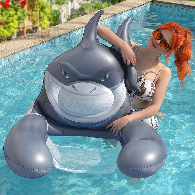 Adult And Children'S Water Leisure Lounge Chair Outdoor Water Play Pvc Inflatable Transparent Sequin Seat Floating Row Quality