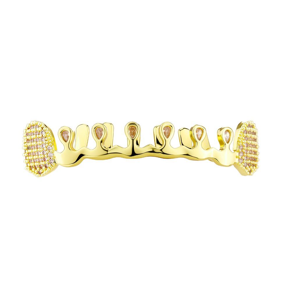 Punk Rhinestone Tooth Caps Removable Charm Teeth Grillz Gift Men Women Jewelry Party Cosplay