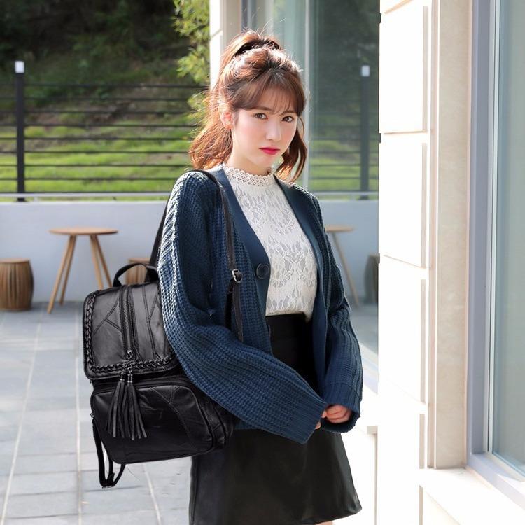 Casual Women's Backpack Versatile Trendy Women's Bag Student Bag Travel Backpack