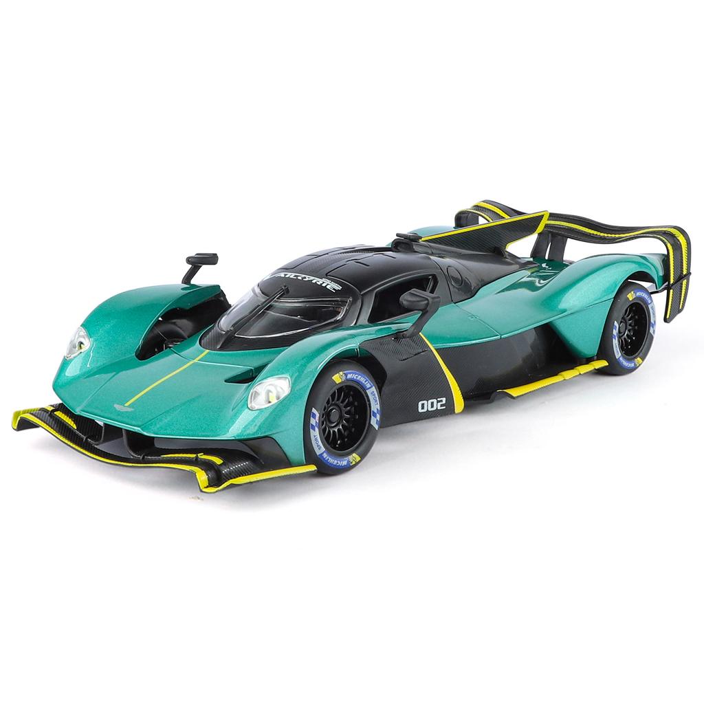 1/24 Aston Martin Valkyrie Сплав Спортивный Автомобиль Модель Литьевой Металл Гонки Супер Автомобили Модель Автомобиля Высокая Симуляция Звук и Свет Детская Игрушка Подарок
