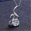 Swan Necklace Women's One-carat Simulation Mozzarella Diamond Fashion Pendant Collarbone Chain