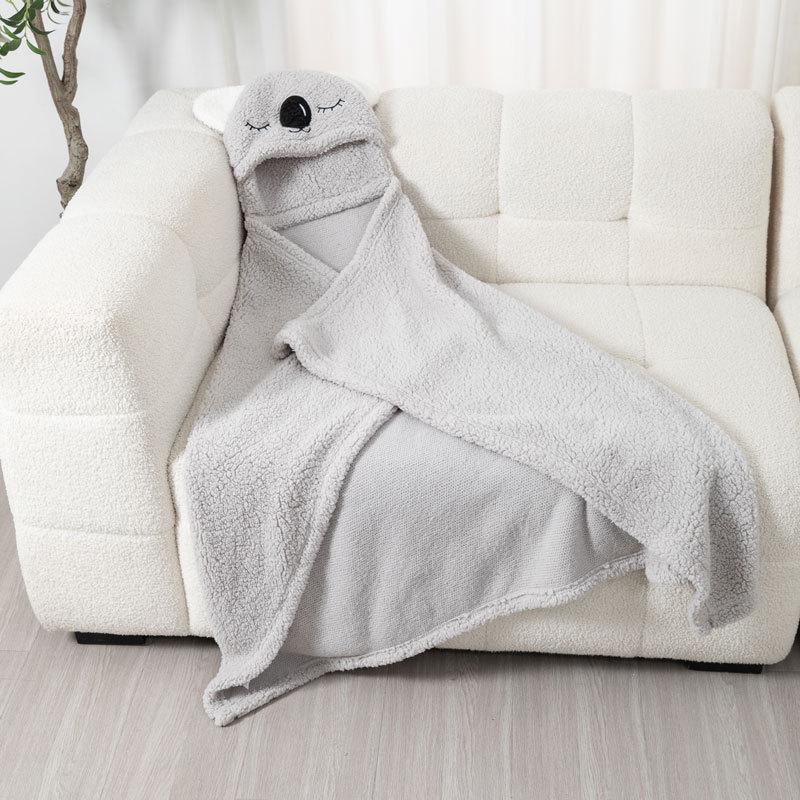 Утепленное бархатное одеяло и шаль из овечьей шерсти — плед для дивана, офиса, детской комнаты, с вышивкой.