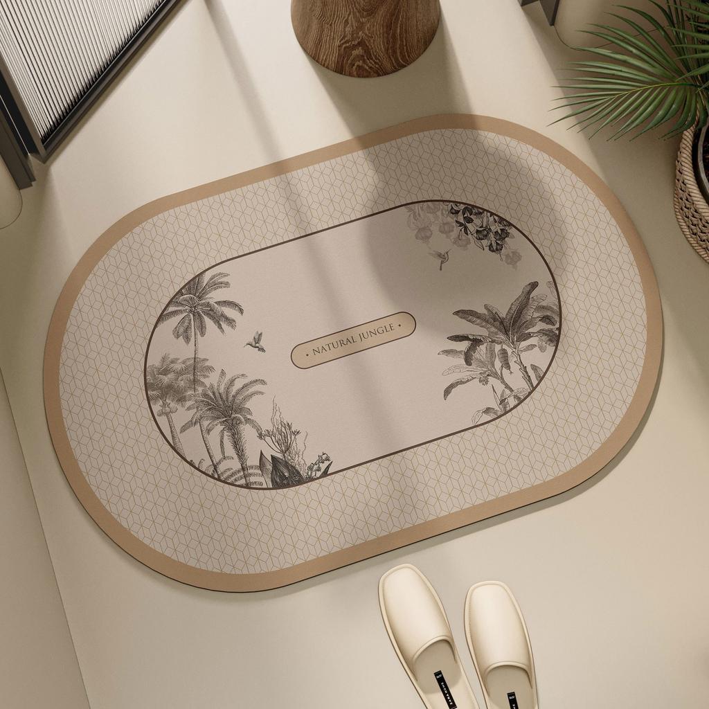 Коврик для пола в ванной комнате Мягкий диатомовый ил Водопоглощающий Быстросохнущий Туалет Бытовой Сухой Влажный Разделительный Туалет Ванная комната Коврик для ног