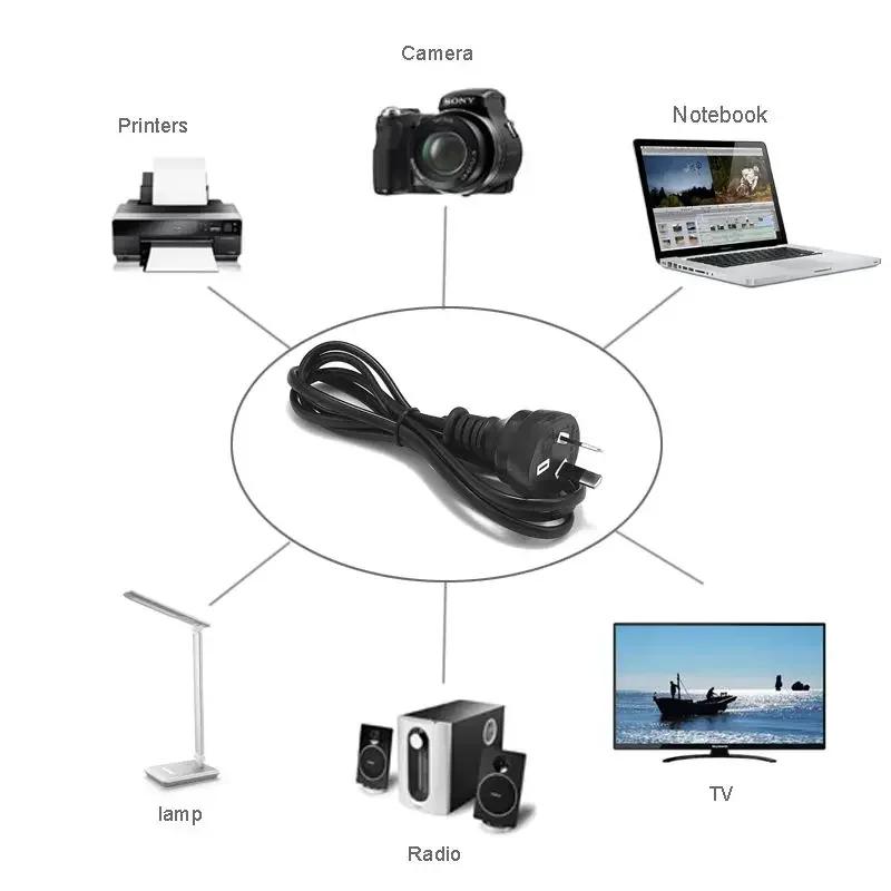 Кабель питания переменного тока 2pin IEC C7 Figure 8 Cable 1.5m EU AU UK US Power Plug для Dell LG Asus Samsung Notebook TV Printer Xbox One X PS4