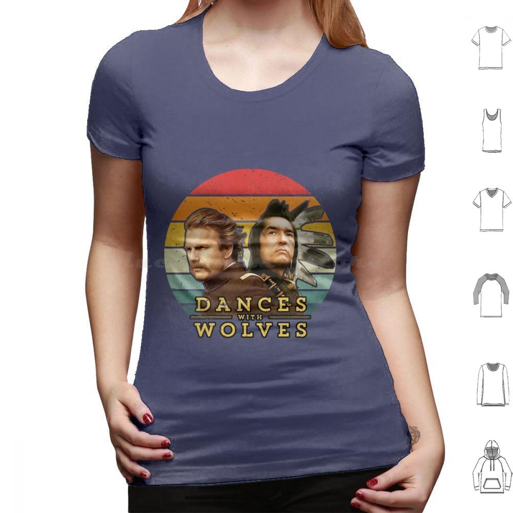 Dances With Wolves T Shirt Big Size 100 Cotton Dances With Wolves Man Movie Animals Nature Dances Moon Music Retro Western