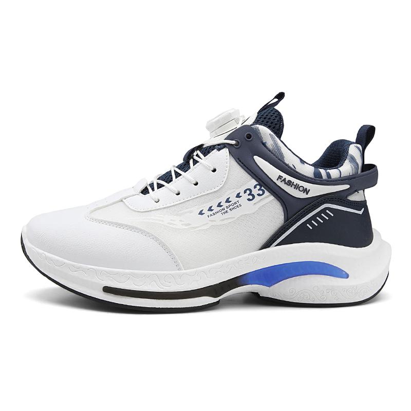 Мужская дышащая повседневная спортивная обувь на четыре сезона, новая, с вращающимися шнурками, для улицы, для бега, студенческие кроссовки, молодежная, трендовая