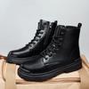 Зимние ботильоны мужские ковбойские панк теплые ботинки мужские уличные туфли уличные осенние мотоциклетные ботинки мужские повседневные зимние кроссовки мужские