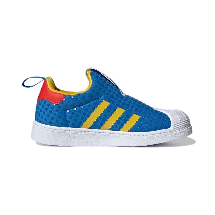 LEGO x adidas Superstar 360 J Ярко-синие детские кроссовки Обувь-Белый Eqt-Желтый H02730