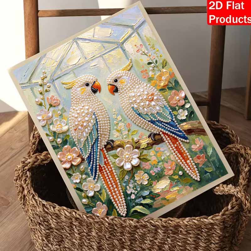Parrot pearl painting handmade DIY 5D creative ornaments living room home decoration painting art gift