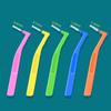 20Pcs L Type Angled Interdental Brush For Braces Micro Soft Brush For Dental Brackets Cleaning Short Handle Brushes