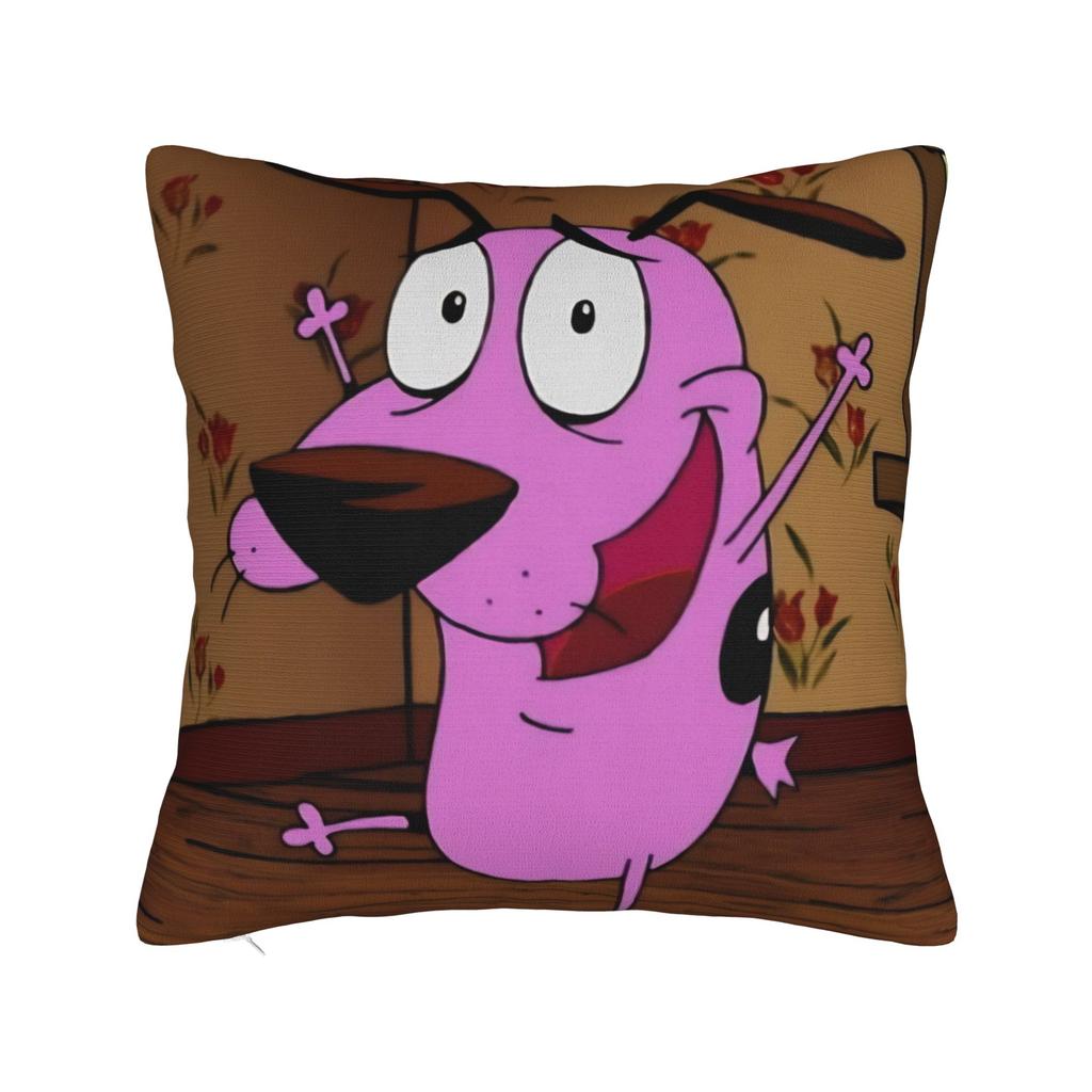Courage the Cowardly DogD Pillow Cover Merch Printing Cushion Cover Gift Throw Pillow Case Cover Home MultiSize