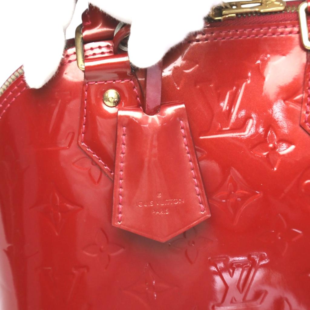 LOUIS VUITTON Monogram Alma BB Handbag Monogram Vernis Red Women M90174 Used