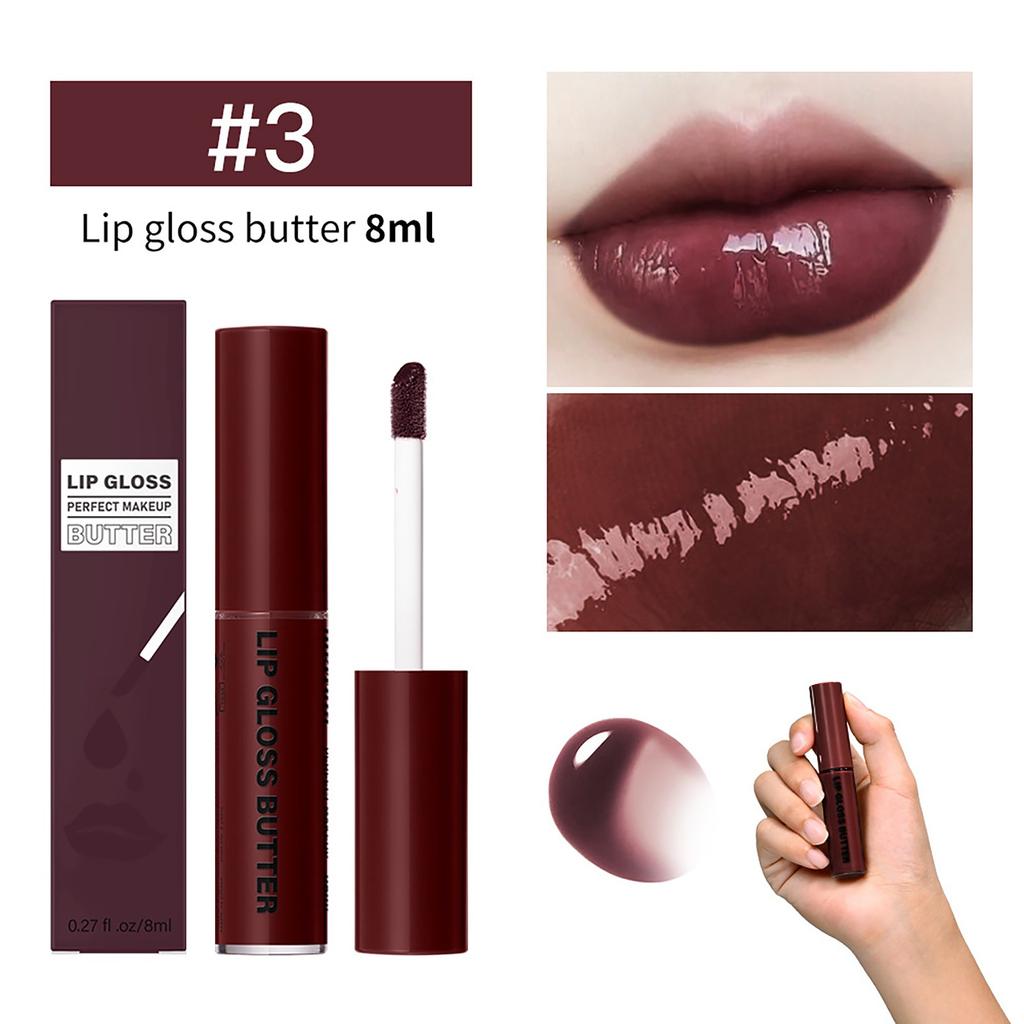 Блеск для губ Butter Gloss Lip Glaze Увлажняющий зеркальный блеск для губ Long-Sticking Color Lip Glaze Lip Liquid 8 мл