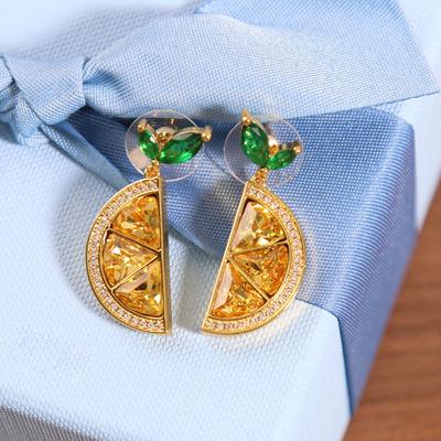 Новый Горячий Бренд Винтажные Серьги для Женщин Подарок Роскошные Ювелирные Изделия Модные Оранжевого Типа Дизайнерские Подвески Леди Вечеринка Серьги-гвоздики