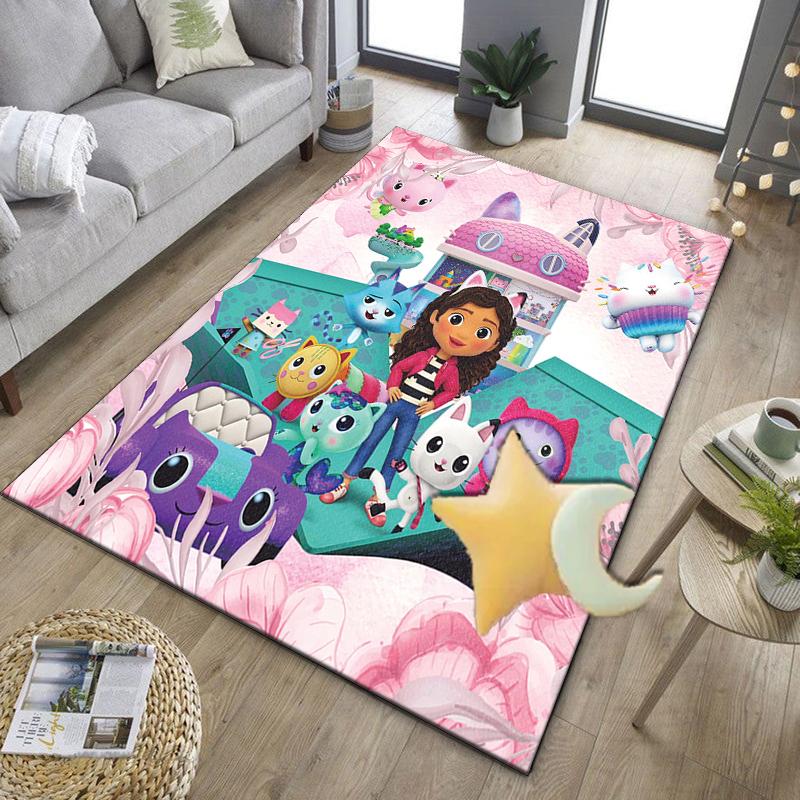 Красочный коврик для офиса, коврик под стул, игровой ковер "Кукольный домик colorful friends", подходит для прихожей, спальни, гостиной, рабочего стола, праздничный подарок