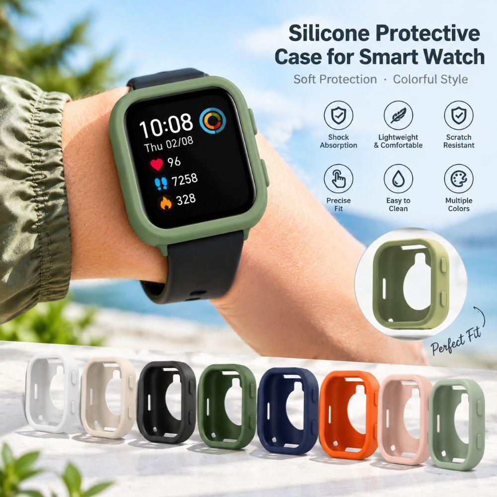 360° Protection Silicone Case Anti-Scratch Replacement Cover for Amazfit Bip MAX Fitness