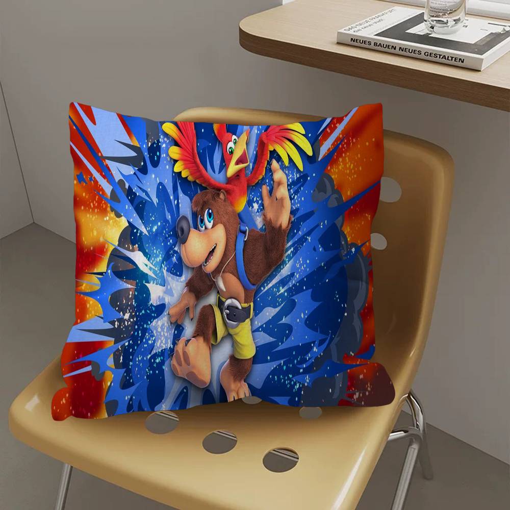 Game B-Banjo-K-Kazooie Cushion Cover Inches Farmhouse Decor Home Throw Pillow Covers for Couch Decorations