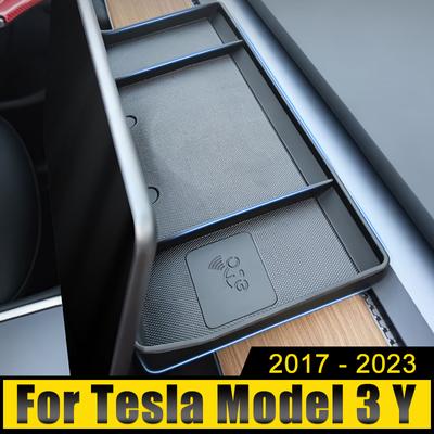 Для Tesla Model 3 Y 2017 2018 2019 2020 2024 2024 2024 TPE автомобильная приборная панель консоль ящик для хранения органайзер лоток держатель аксессуары