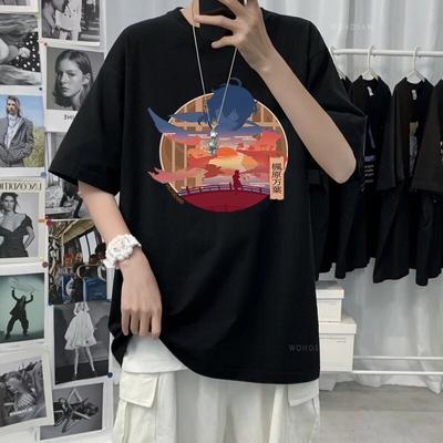 Аниме игра Genshin Impact Kaedehara Kazuha футболка для женщин летние хлопковые удобные топы с коротким рукавом классическая футболка с круглым вырезом