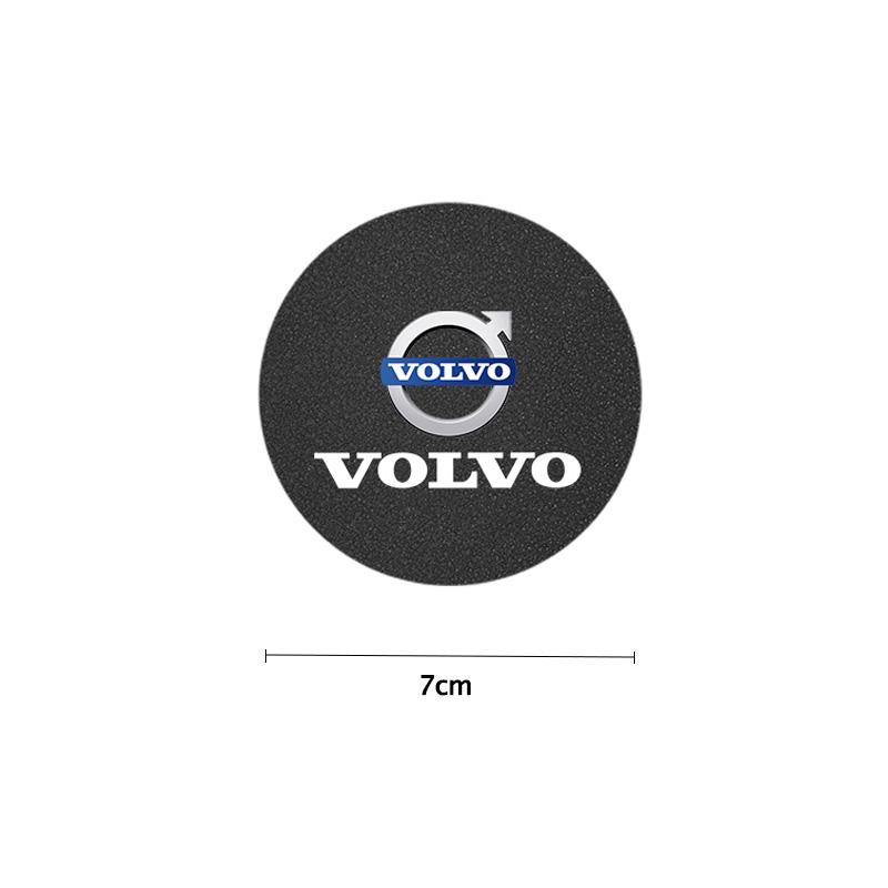 2Pcs Car Coasters Leather Water Cup Holder Mat For Volvo V60 V40 XC90 S60 C30 XC60 Car Interior Anti Slip Water Cup Pad keychain