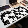 PC Черно-белые кошки Расширенный Большой Коврик для Мыши Процесс Блокировки Края Моющийся Антискользящий Коврик для Мыши для Работы из Дома