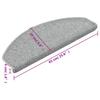 Stair Treads 15 Pcs. 65x24x4 cm Light Gray Semi Circular Large