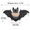 Halloween Bat Plush Toy17.7Inch Black Bat Stuffed Animal Cute Flying Fox Plush Toy Soft Gothic Style Decorative Gift