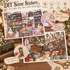1 Set 2.5D Layered Scene Sticker Peel And Stick Stress Relief Craft Toy  Scrapbooking Journaling