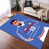 "Blue Jersey Iconic Football Art Design" Patterned carpet, suitable as a non slip play mat for the living room and bedroom sofa