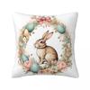 Пасхальный кролик, чехол для подушки с яйцом, с праздником, винтажная наволочка для гостиной, чехол для подушки на стул, мягкие графические наволочки
