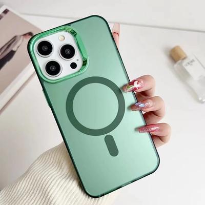 Роскошный магнитный чехол Aurora для Magsafe с беспроводной зарядкой для iPhone 15 15Pro 14 13 Pro Max 12 11, цветной лазерный матовый чехол