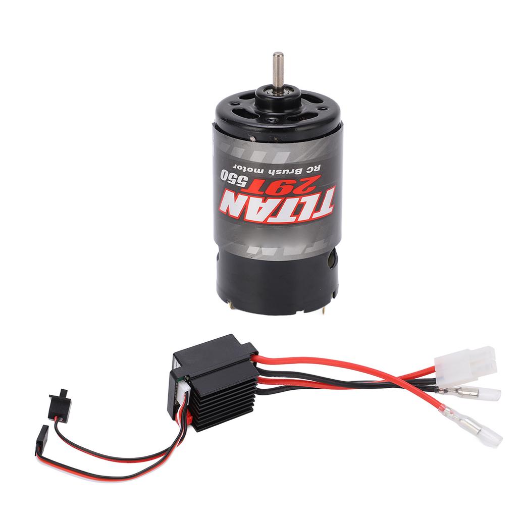 550 Brushed Motor with 320A Two Way Brushed Waterproof ESC Set for RC Rock Crawler Car