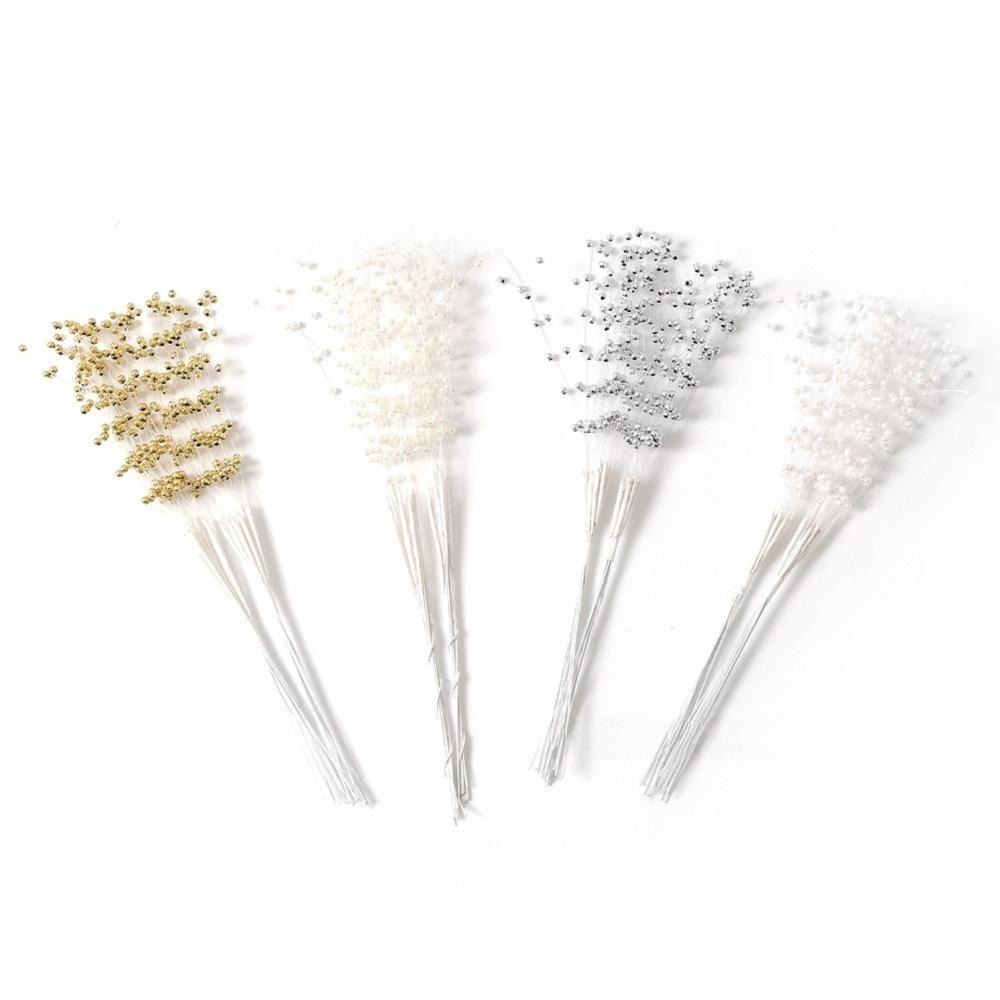 Plastic Artificial Pearl String Bouquet DIY Crafts Supplies Artificial Flowers Home Decoration