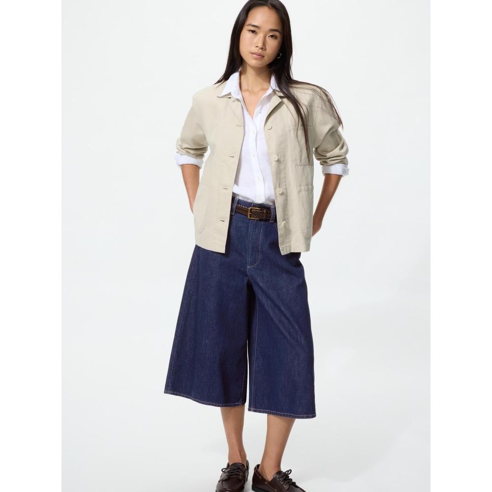 Uniqlo Японские джинсовые кюлоты